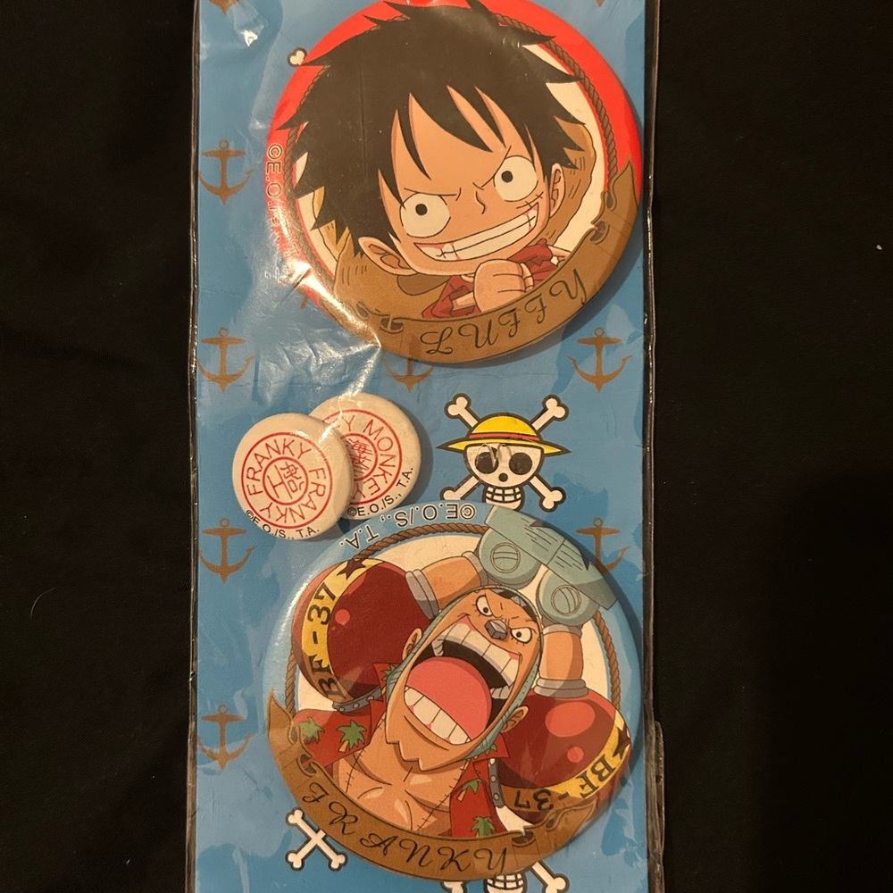 Onepiece Luffy and Franky pins